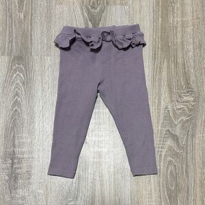 Ruffle-Waist Knit Leggings - Lavender
